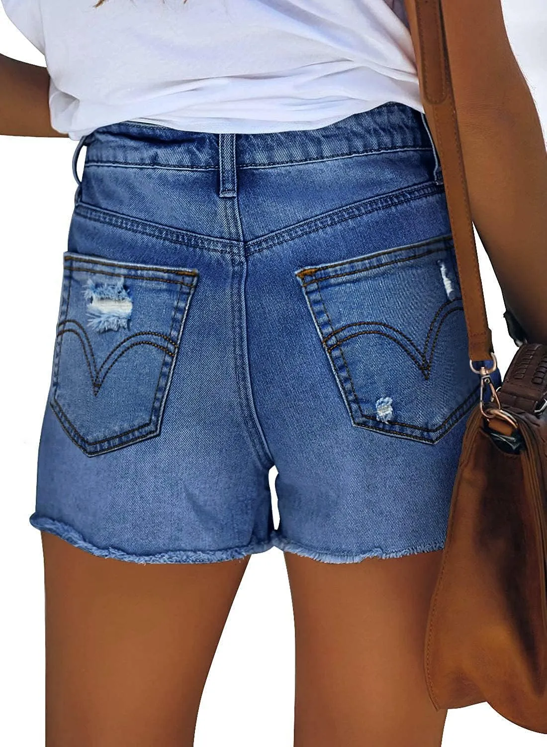 Women High Rise Denim Shorts