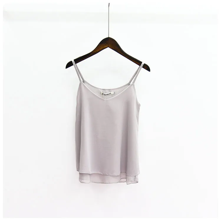 Women's Summer Chiffon Sleeveless Tank Top