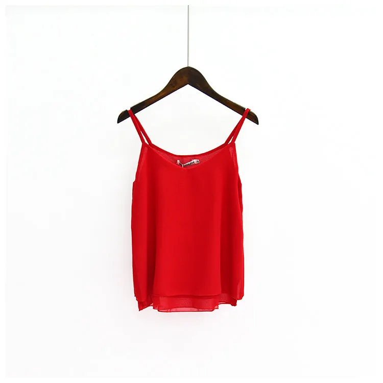 Women's Summer Chiffon Sleeveless Tank Top
