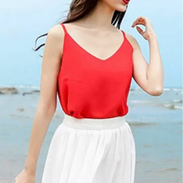 Women's Summer Chiffon Sleeveless Tank Top
