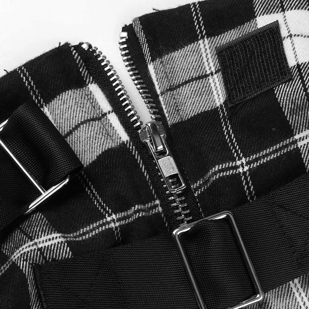Women's Summer Plaid Off-Shoulder Strapless Cropped Tube Top