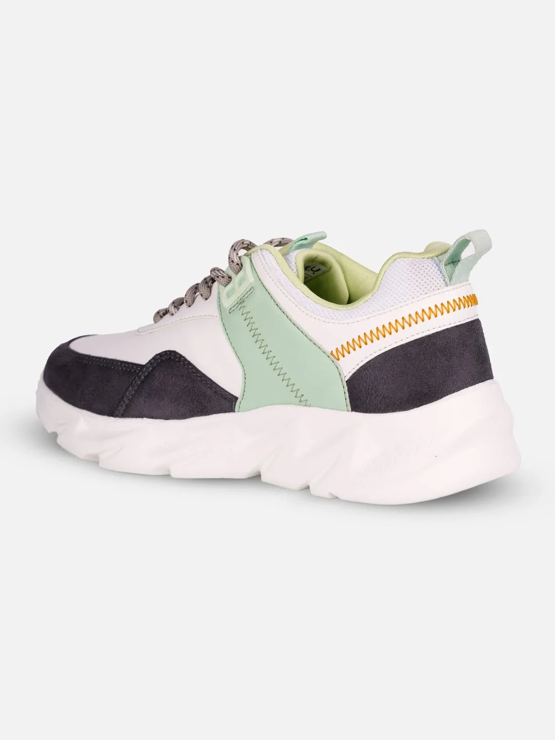 Women's White/Grey All Seasons Wearing Sneakers (IU1005)