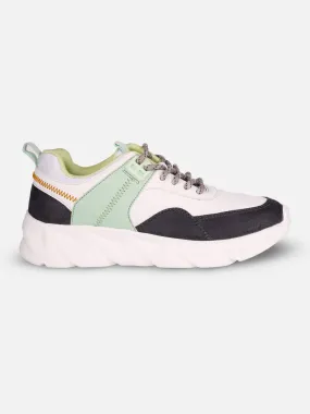 Women's White/Grey All Seasons Wearing Sneakers (IU1005)